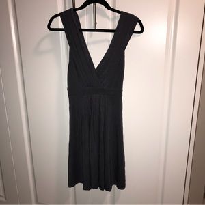 TART Gray dress pleated vneck